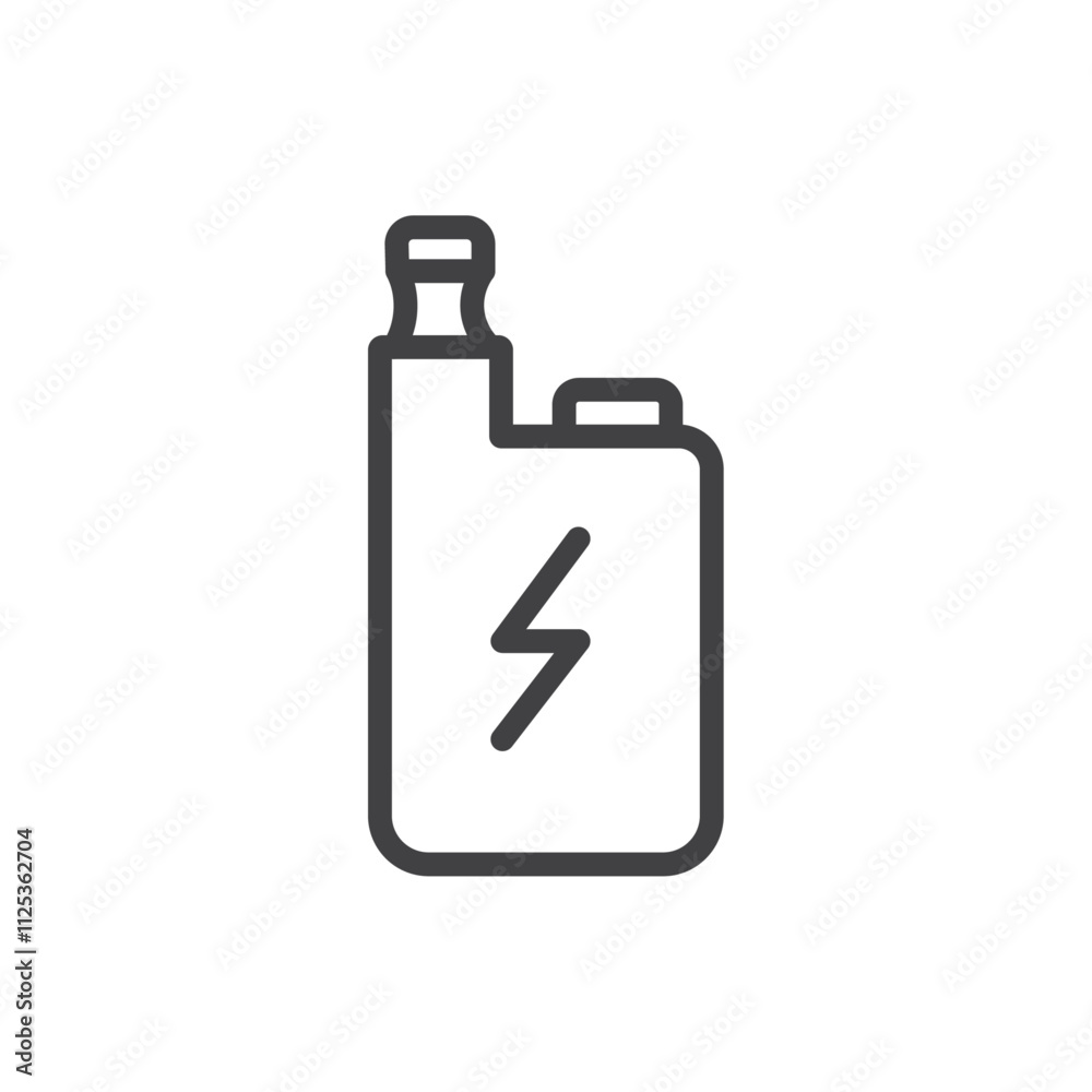 Electronic cigarette icon Simple outline vector logo