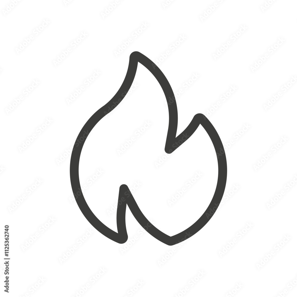 Fire icon Simple outline vector logo Fire icon Simple outline vector logo
