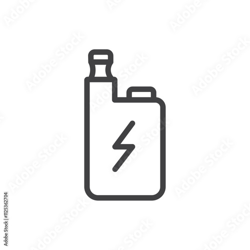Electronic cigarette icon Simple outline vector logo