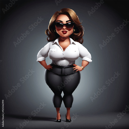 Clueless Surprised Woman Shrugging Vector Cartoon Character. Business manager having doubts and insecurities worrying about marketing decisions vector illustration.	