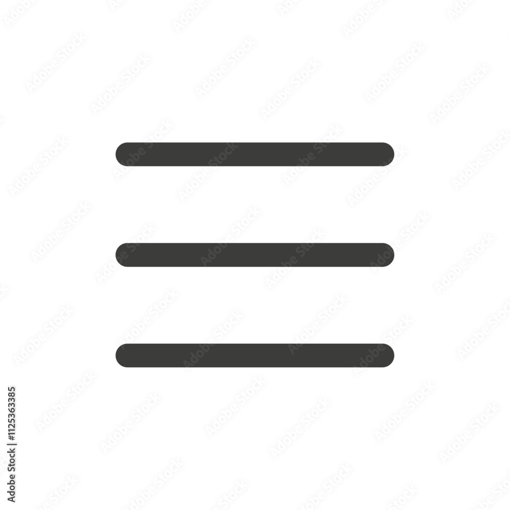 Menu icon Simple outline vector logo Menu icon Simple outline vector logo