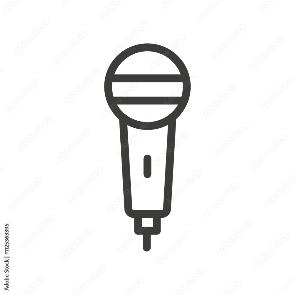 Microphone icon Simple outline vector logo Microphone icon Simple outline vector logo