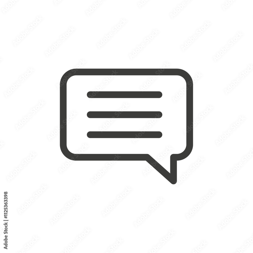 Messege icon Simple outline vector logo Messege icon Simple outline vector logo