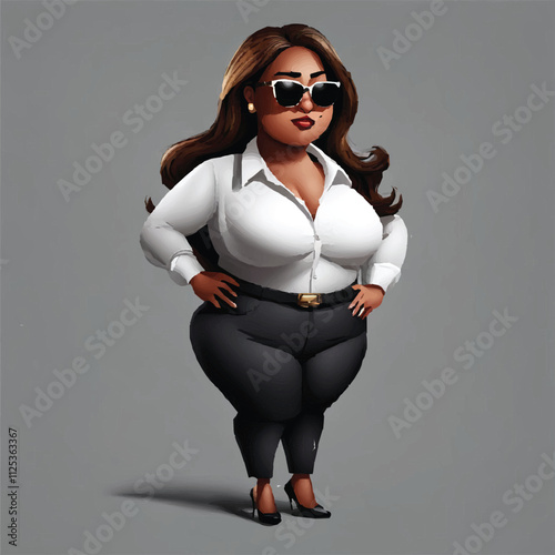 Clueless Surprised Woman Shrugging Vector Cartoon Character. Business manager having doubts and insecurities worrying about marketing decisions vector illustration.	