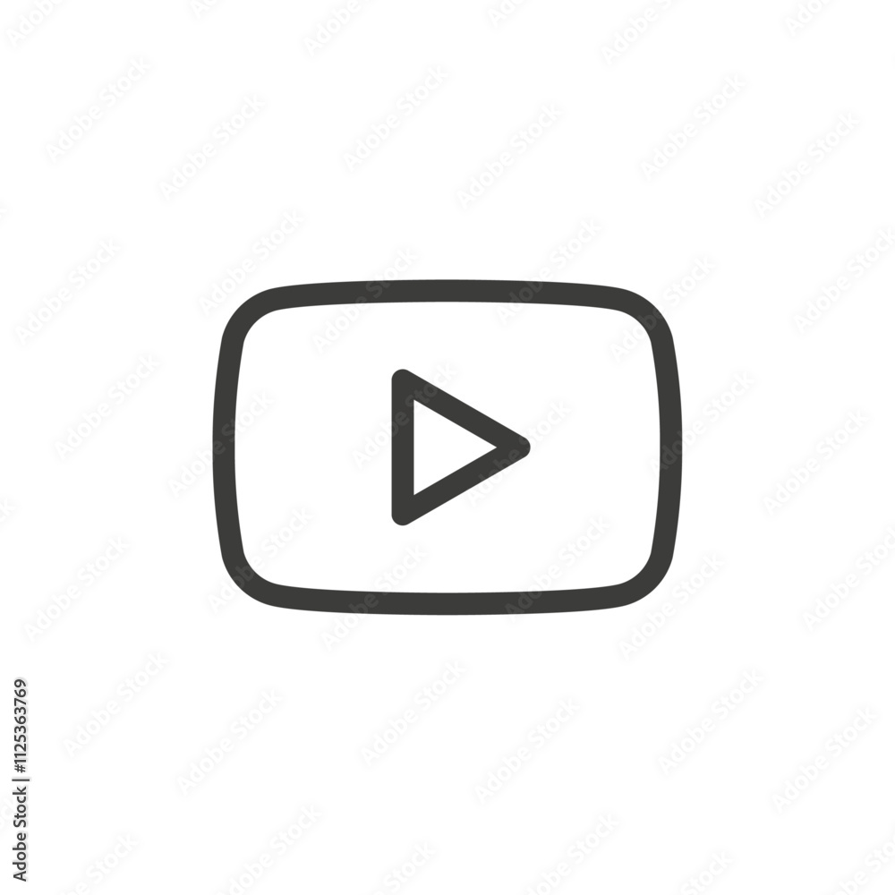 Play Icon Simple outline vector logo Play Icon Simple outline vector logo