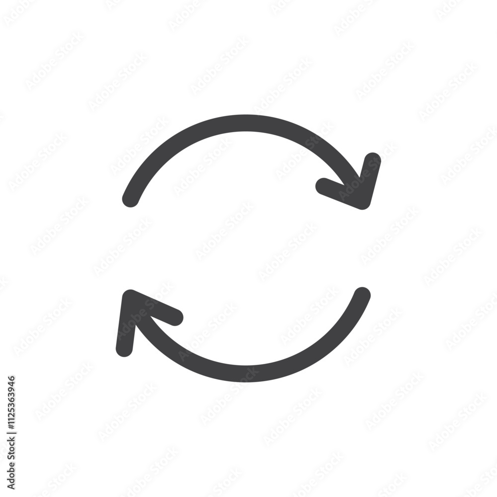 Refresh icon Simple outline vector logo Refresh icon Simple outline vector logo