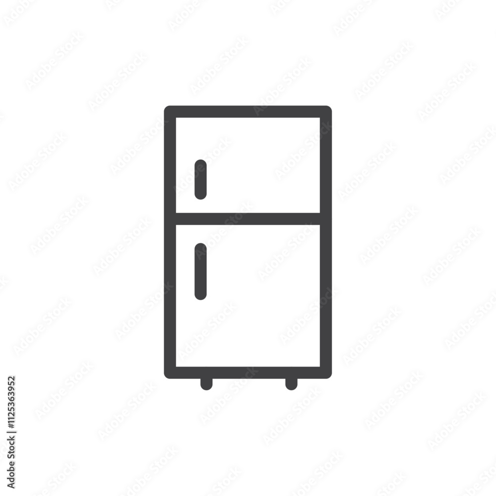 Refrigerator icon Simple outline vector logo Refrigerator icon Simple outline vector logo