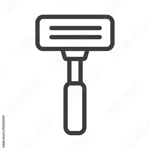 Razor blade icon Simple outline vector logo