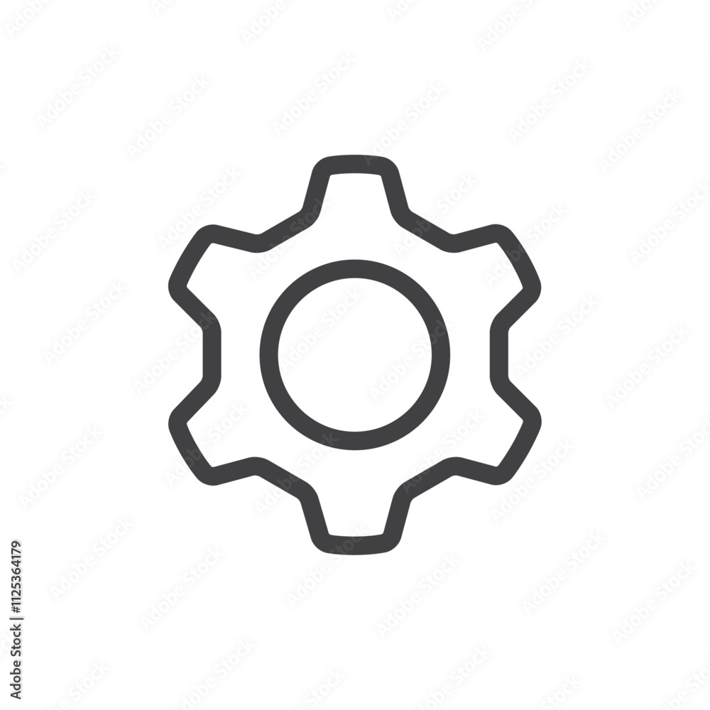 Settings icon Simple outline vector logo Settings icon Simple outline vector logo
