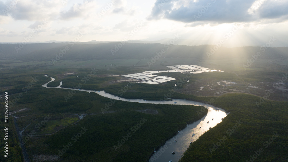 aerial view of the river aerial view of the river