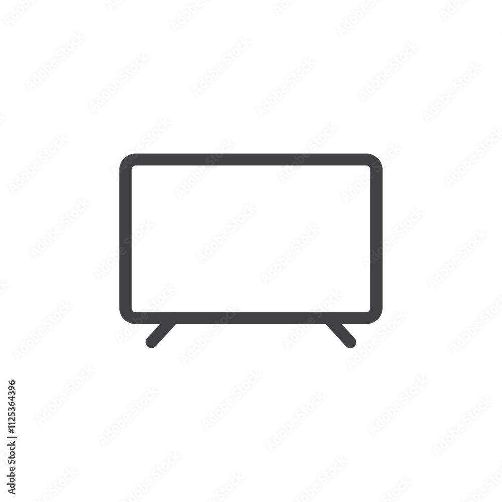 Television icon Simple outline vector logo Television icon Simple outline vector logo