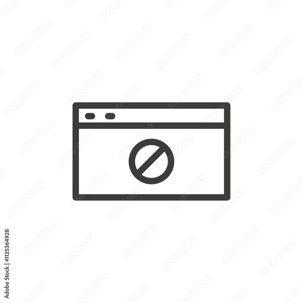 Website icon Simple outline vector logo Website icon Simple outline vector logo