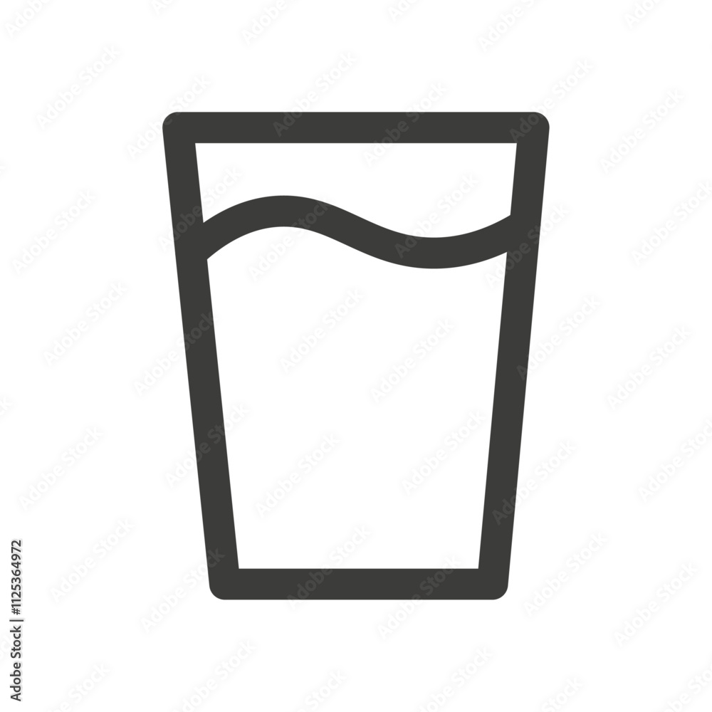 Water glasses icon Simple outline vector logo Water glasses icon Simple outline vector logo