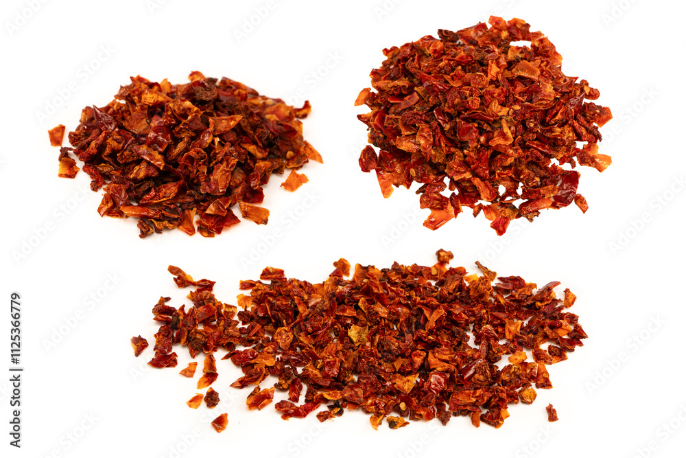 Dried tomatoes isolated on a white background. Dried tomatoes isolated on a white background.
