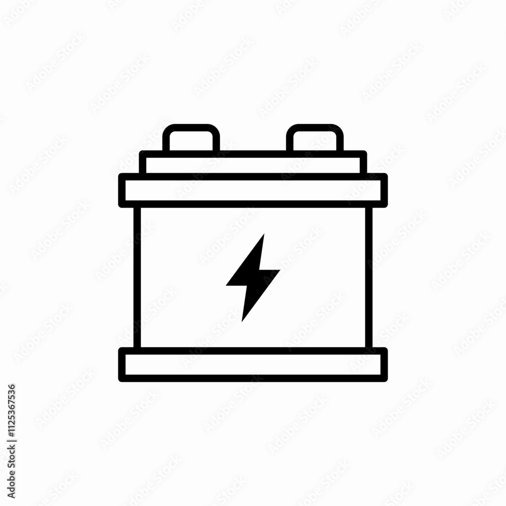 car accumulator icon sign vector car accumulator icon sign vector