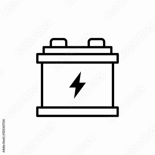 car accumulator icon sign vector