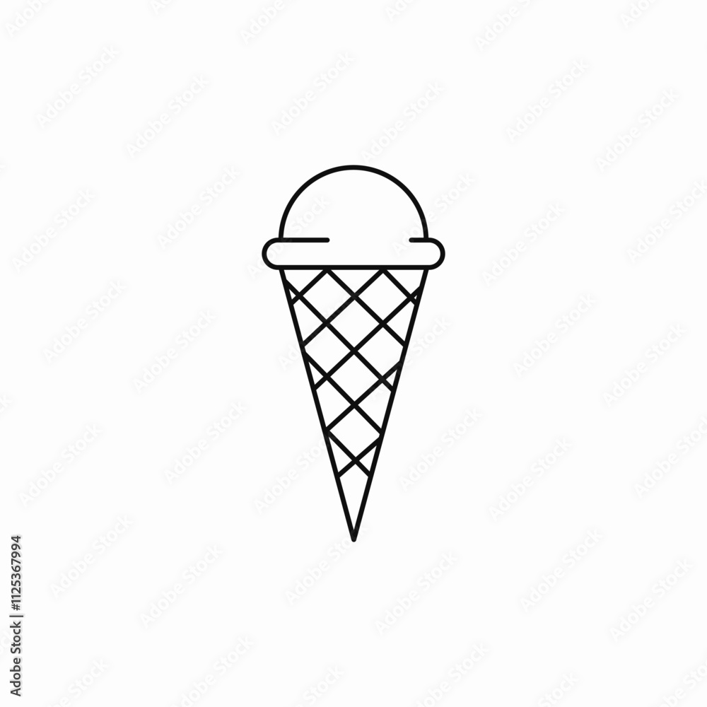 ice cream cone icon sign vector ice cream cone icon sign vector