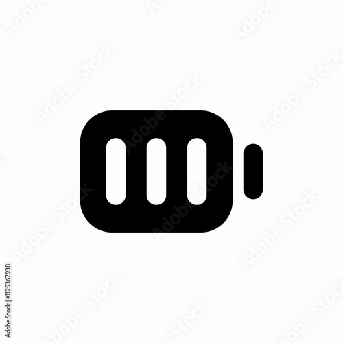 full level battery icon sign vector