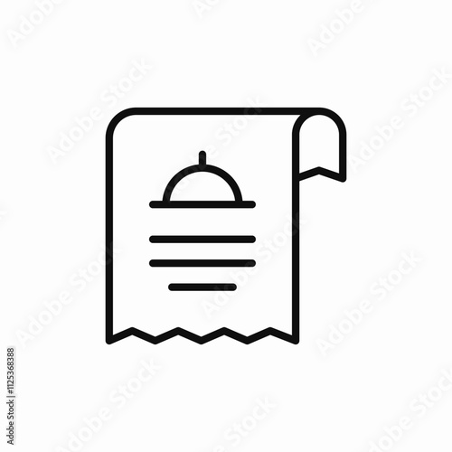 restaurant check bill icon sign vector