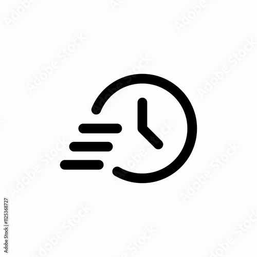 time fast icon sign vector