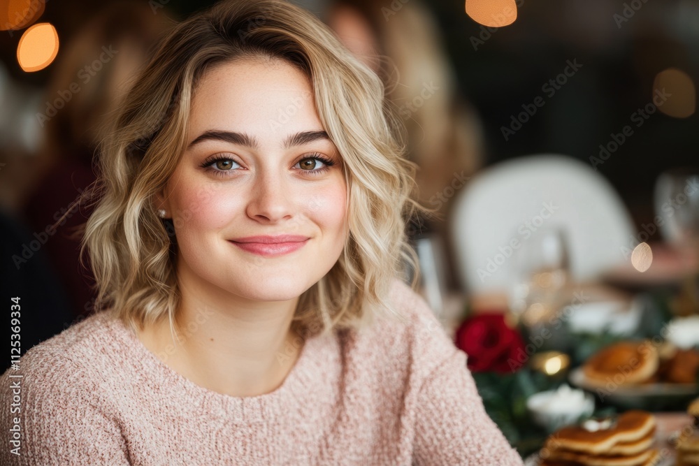 Fototapeta premium galentines day brunch, a charming brunch scene with female friends, enjoying pancakes and pastries, all set for a whimsical galentines day celebration