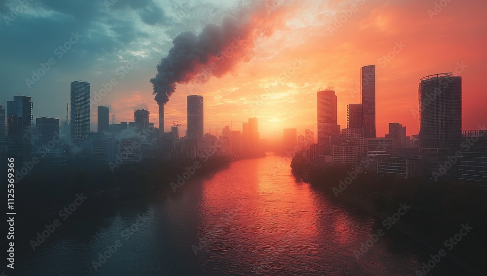 Urban Transformation: Cityscape Shift from Pollution to Greenery Urban Transformation: Cityscape Shift from Pollution to Greenery