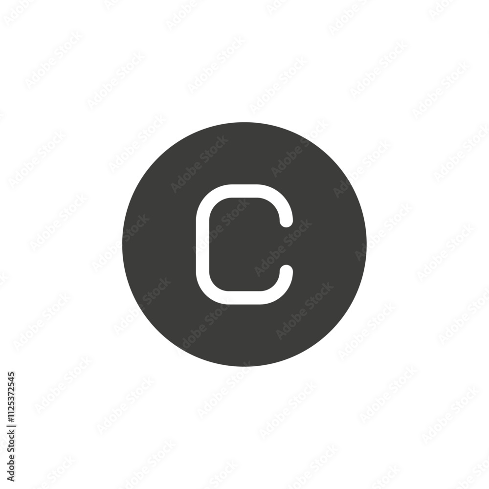 Copyright icon simple vector symbol Copyright icon simple vector symbol