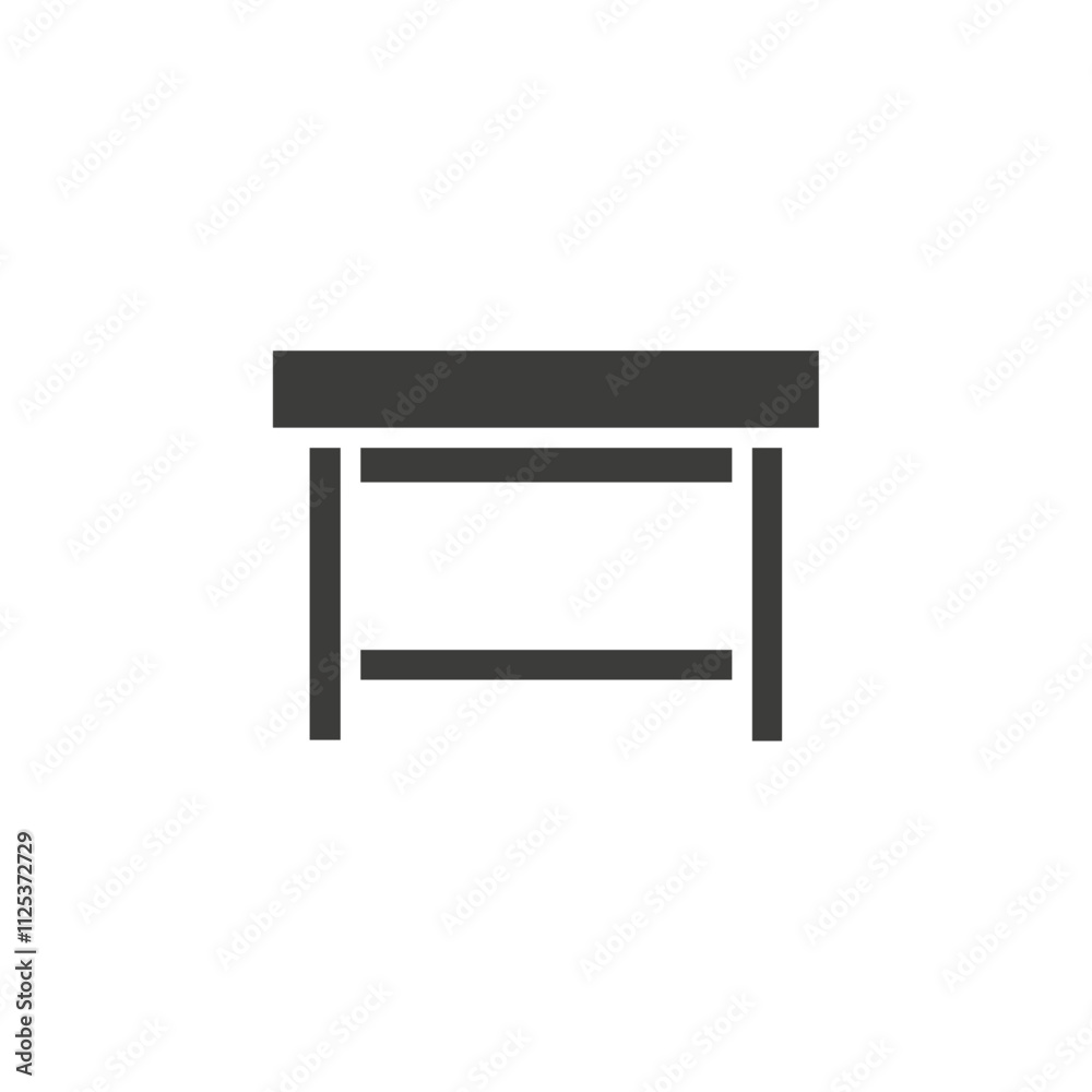 Desk icon simple vector symbol Desk icon simple vector symbol