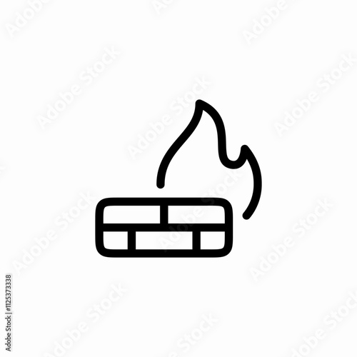 firewall safety icon sign vector