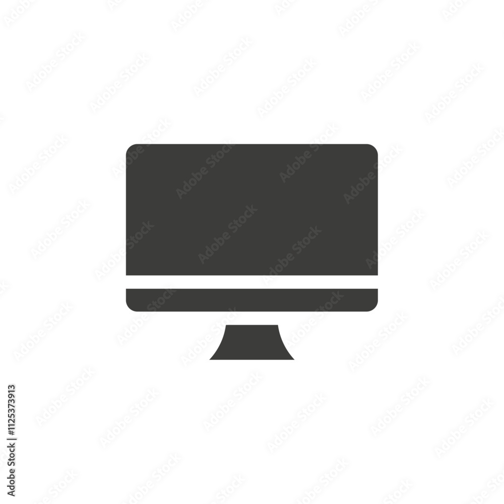 Monitor icon simple vector symbol