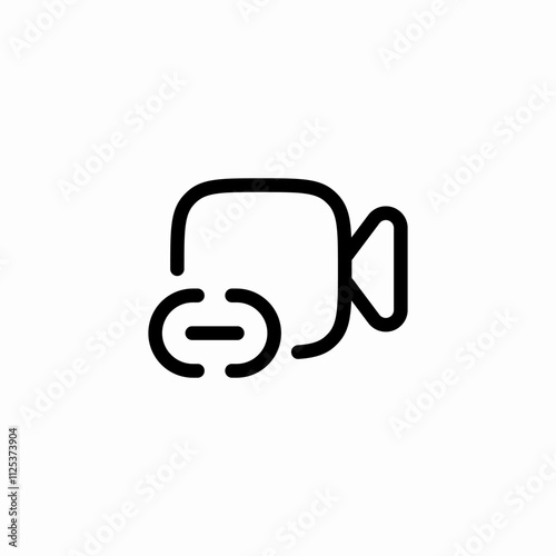 video chat link icon sign vector