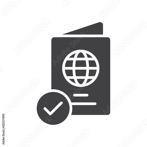 Passport icon simple vector symbol