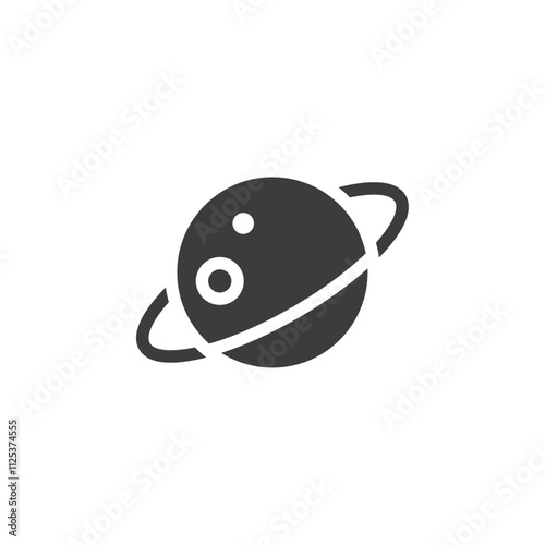 Saturn icon simple vector symbol