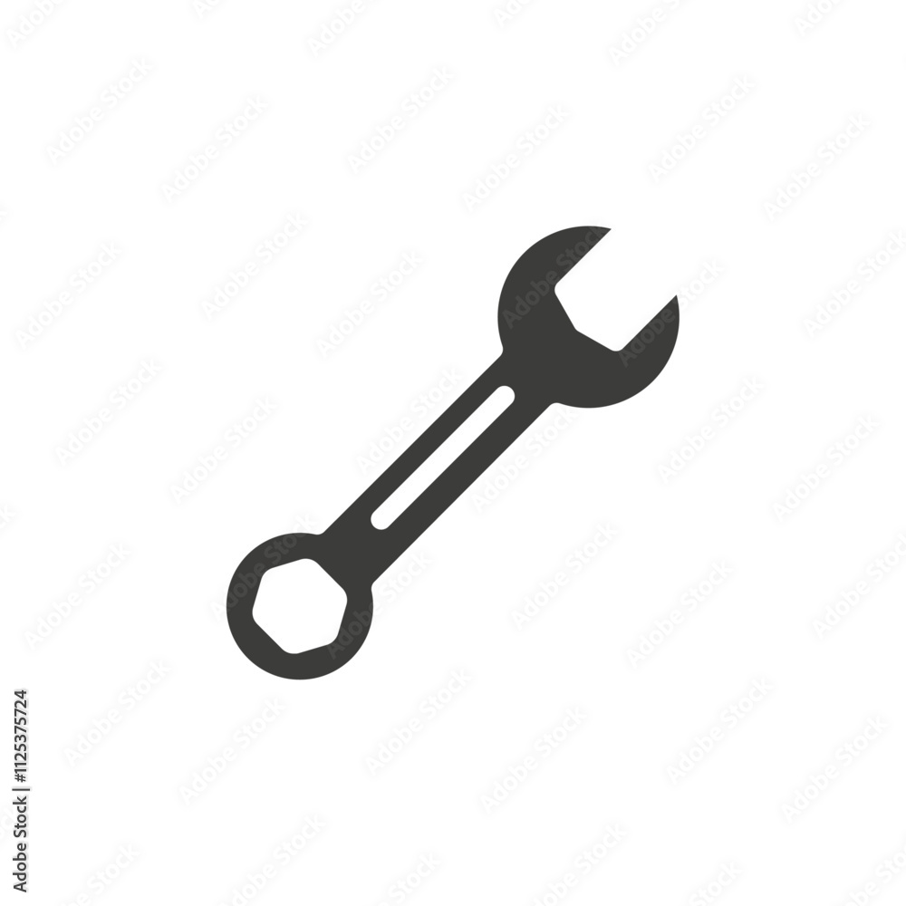 Wrench icon simple vector symbol Wrench icon simple vector symbol