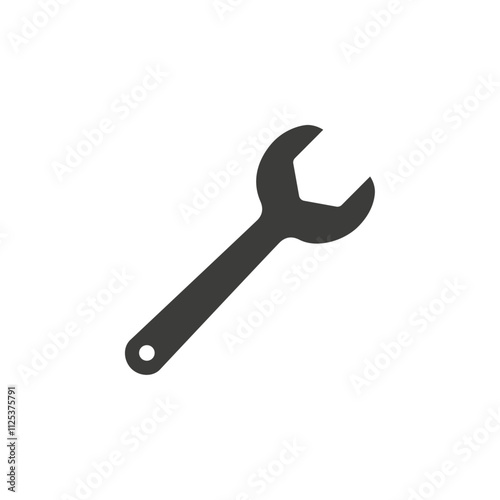 Wrench icon simple vector symbol