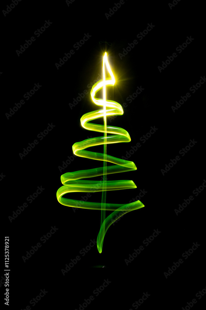 Weihnachtsbaum Lichtmalerei, Christmas tree light painting Weihnachtsbaum Lichtmalerei, Christmas tree light painting