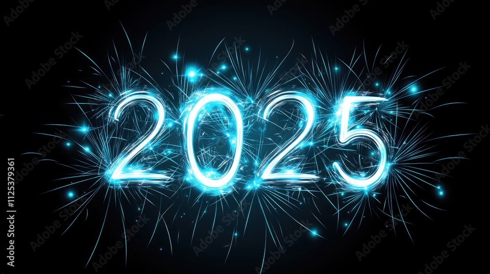 Fireworks bursting in shades of blue and silver against a dark sky, with shimmering Fireworks bursting in shades of blue and silver against a dark sky, with shimmering