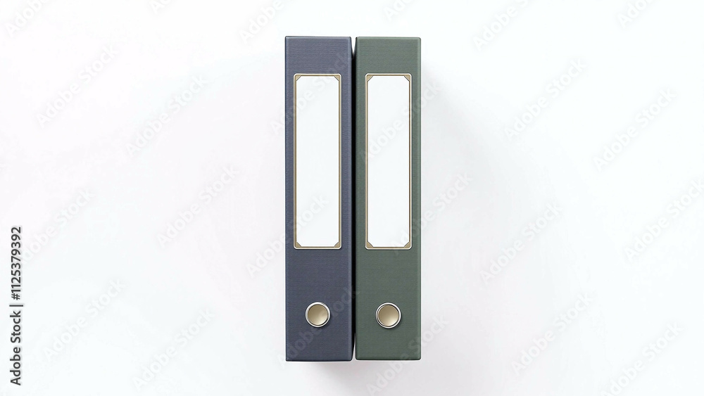 Two File Folders on White Background Two File Folders on White Background