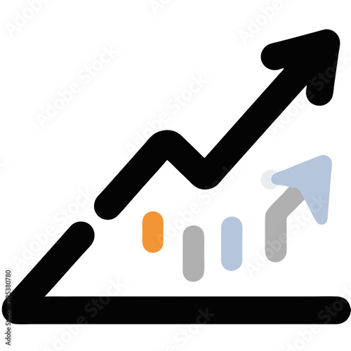 graph, business, arrow, chart, growth, success, finance, 3d, diagram, up, market, illustration, progress, concept, house, sign, financial, profit, increase, symbol, bar, money, design, grow, graph wit