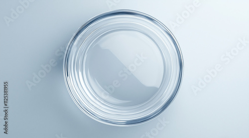 Empty Round Storage Container Transparent, Top-Down View for Practical Storage Solutions