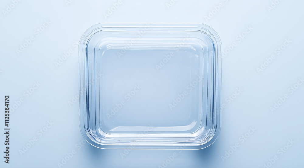 Clear Square Food Container No Food Flat-Lay Shot for a Sleek and Practical Display Clear Square Food Container No Food Flat-Lay Shot for a Sleek and Practical Display