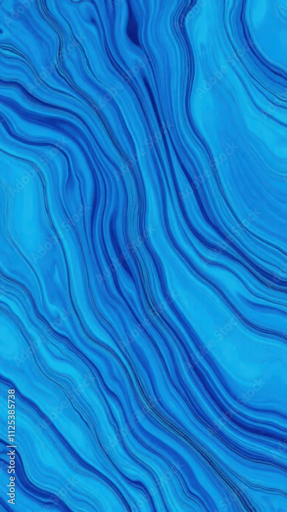 Blue fluid resembling flowing water with a smooth and abstract design, abstract Blue fluid resembling flowing water with a smooth and abstract design, abstract