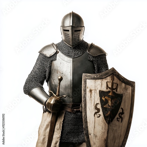Fantasy adventure brave knight in shining armor medieval realm epic battle