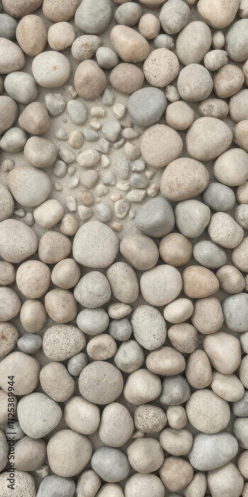 Abstract background featuring a pattern of round sea stones, beach, smooth Abstract background featuring a pattern of round sea stones, beach, smooth