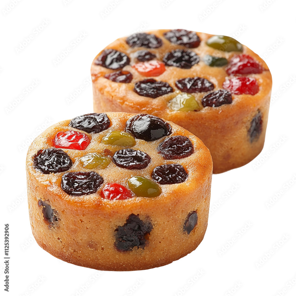 Mouth Watering Baking mini fruitcakes Isolated On Transparent Background Mouth Watering Baking mini fruitcakes Isolated On Transparent Background