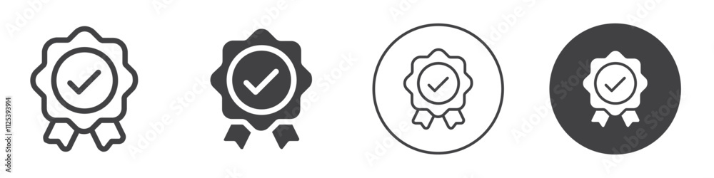 achievement medal icon Simple outline vector logo achievement medal icon Simple outline vector logo