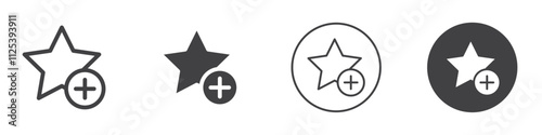 Add Favorite icon Simple outline vector logo