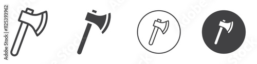 axe icon Simple outline vector logo