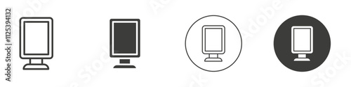 Billboard icon Simple outline vector logo