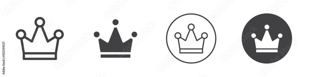 crown icon Simple outline vector logo crown icon Simple outline vector logo